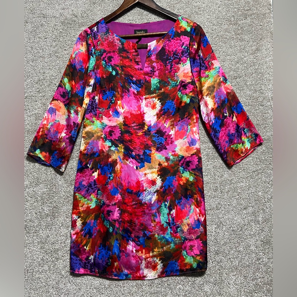 Laundry by Shelli Segal Woman’s Watercolor Mini Dress Size 2
